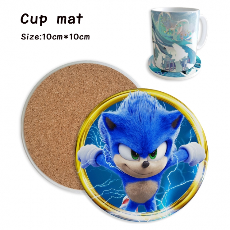 Sonic The Hedgehog Anime ceramic water absorbing and heat insulating coasters price for 5 pcs