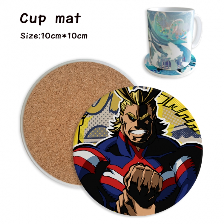 My Hero Academia Anime ceramic water absorbing and heat insulating coasters price for 5 pcs