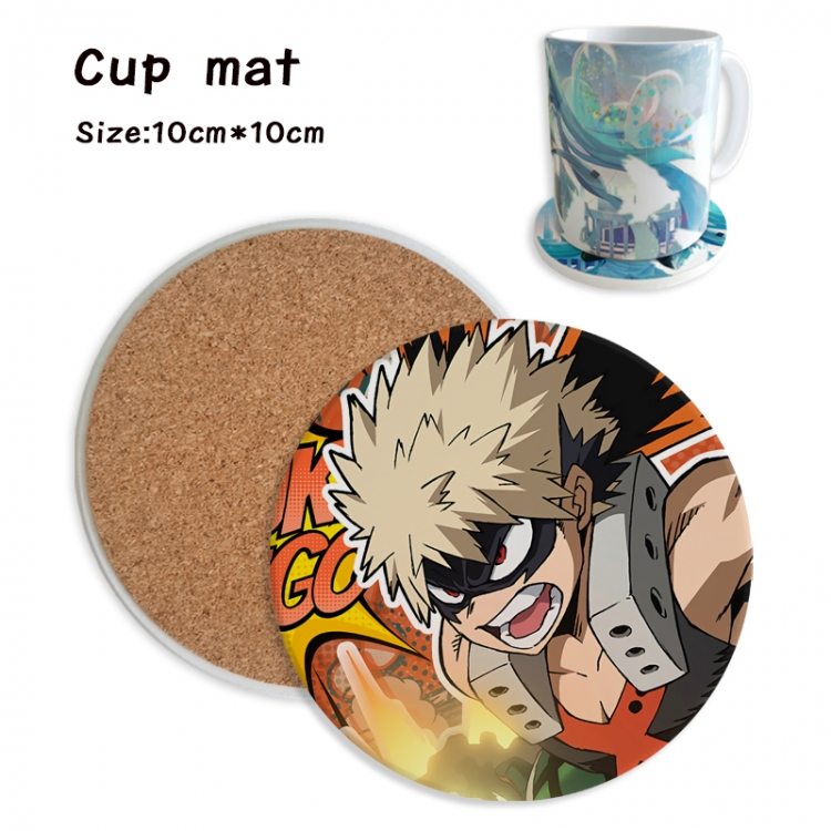 My Hero Academia Anime ceramic water absorbing and heat insulating coasters price for 5 pcs