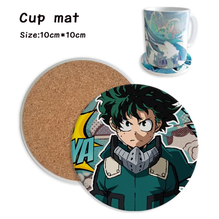 My Hero Academia Anime ceramic water absorbing and heat insulating coasters price for 5 pcs