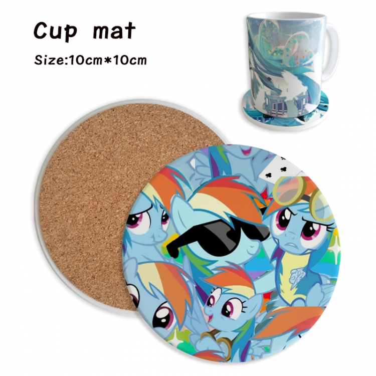 My Little Pony Anime ceramic water absorbing and heat insulating coasters price for 5 pcs