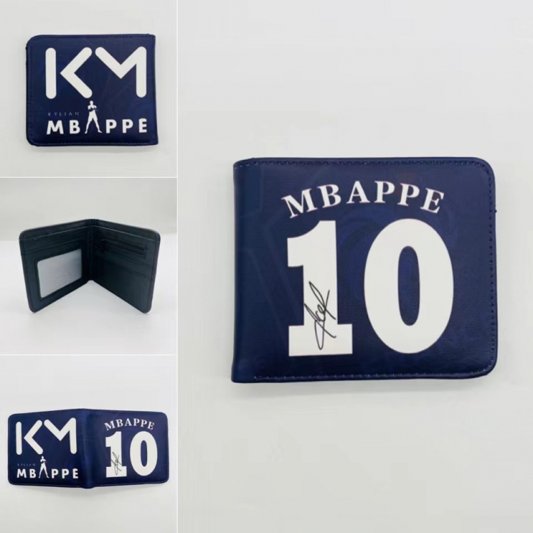 Mbappé Full color Two fold short card case wallet 11X9.5CM