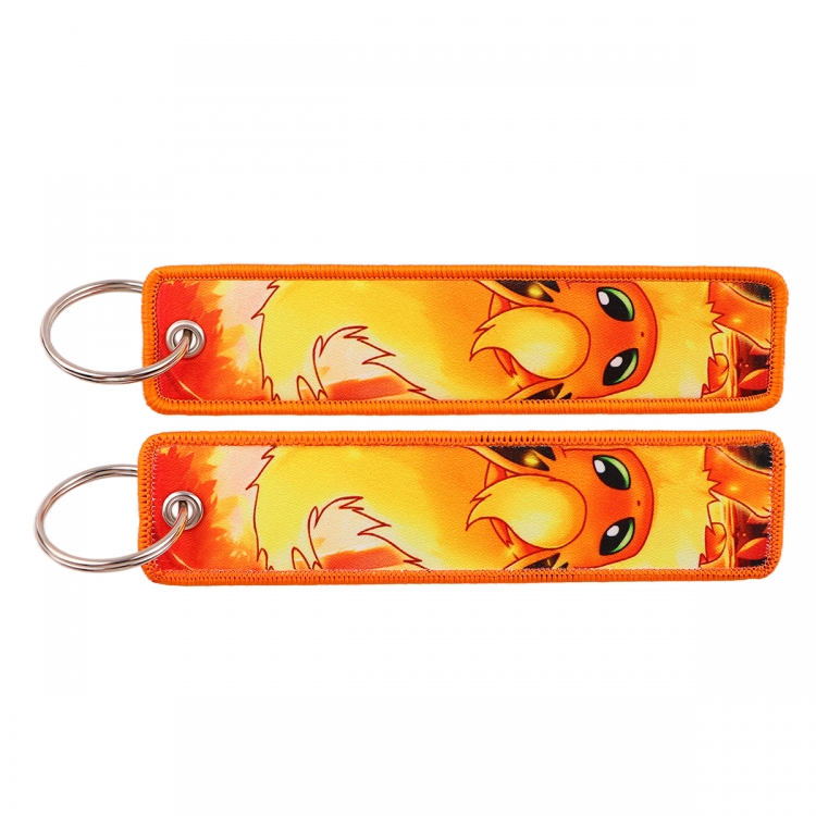 Pokemon Double sided color woven label keychain with thickened hanging rope 13x3cm 10G price for 5 pcs HB4813