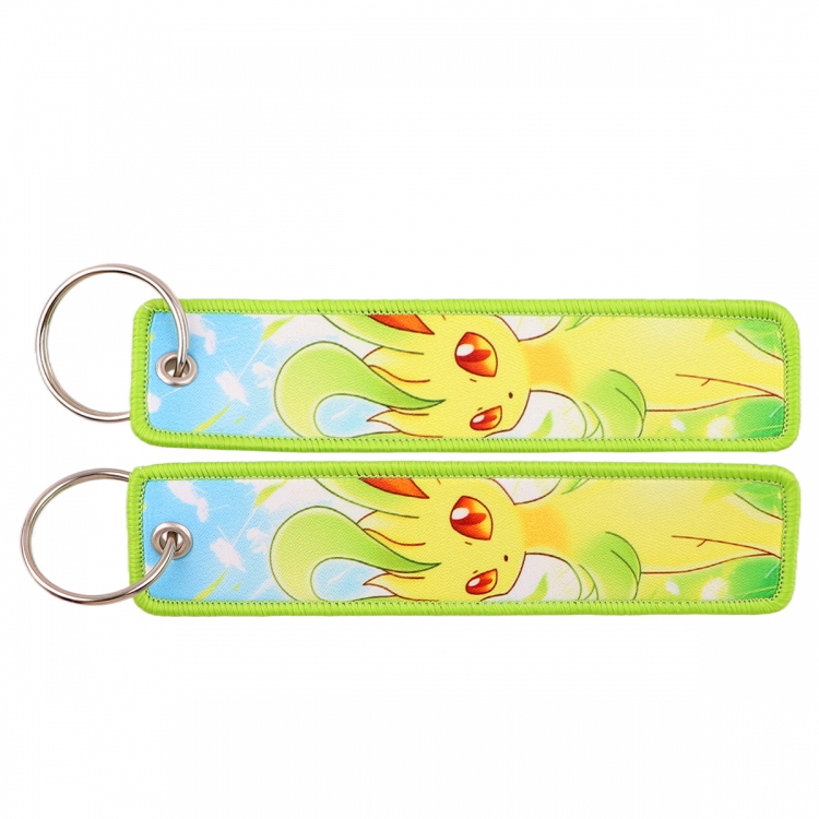 Pokemon Double sided color woven label keychain with thickened hanging rope 13x3cm 10G price for 5 pcs HB4808