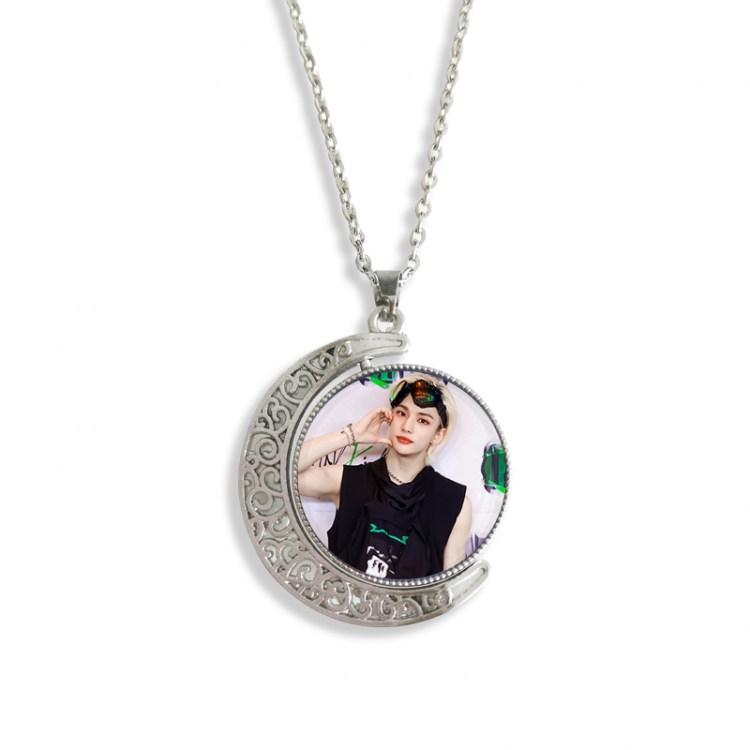 straykids Anime Double sided Crystal Rotating Gem Necklace price for 5 pcs