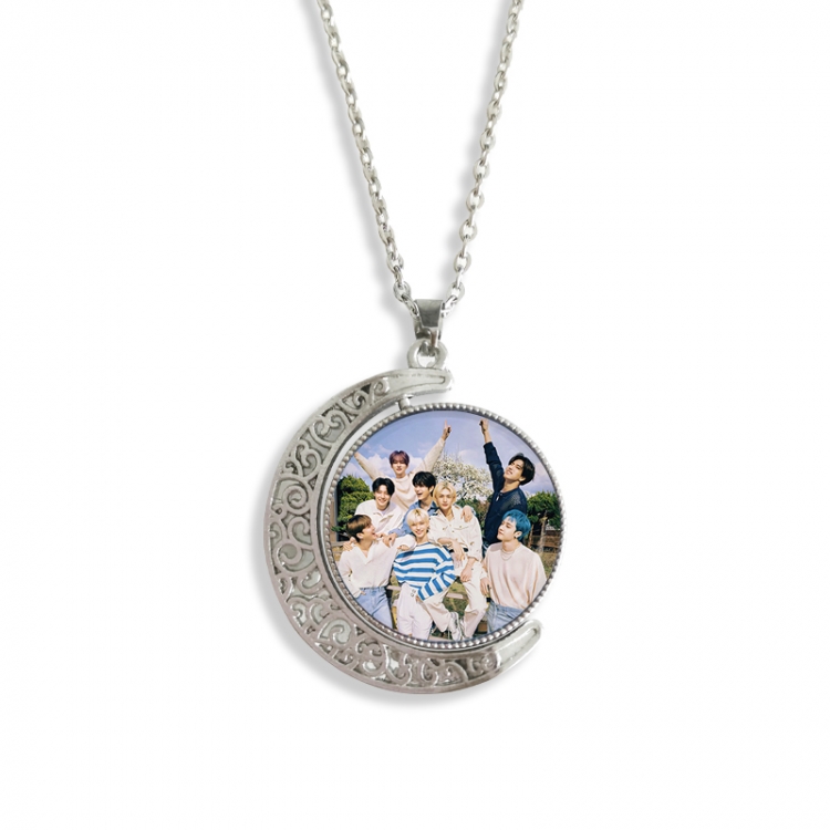 straykids Anime Double sided Crystal Rotating Gem Necklace price for 5 pcs