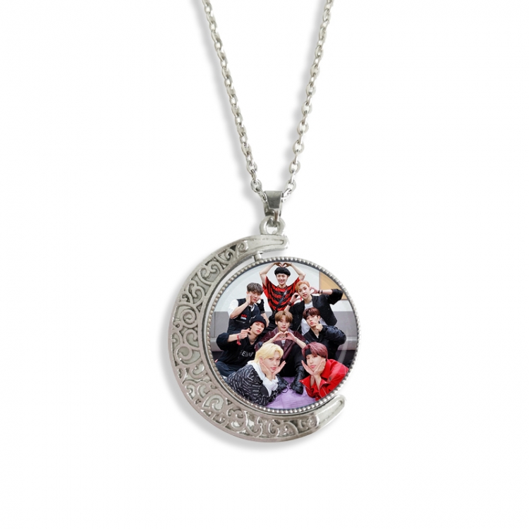 straykids Anime Double sided Crystal Rotating Gem Necklace price for 5 pcs