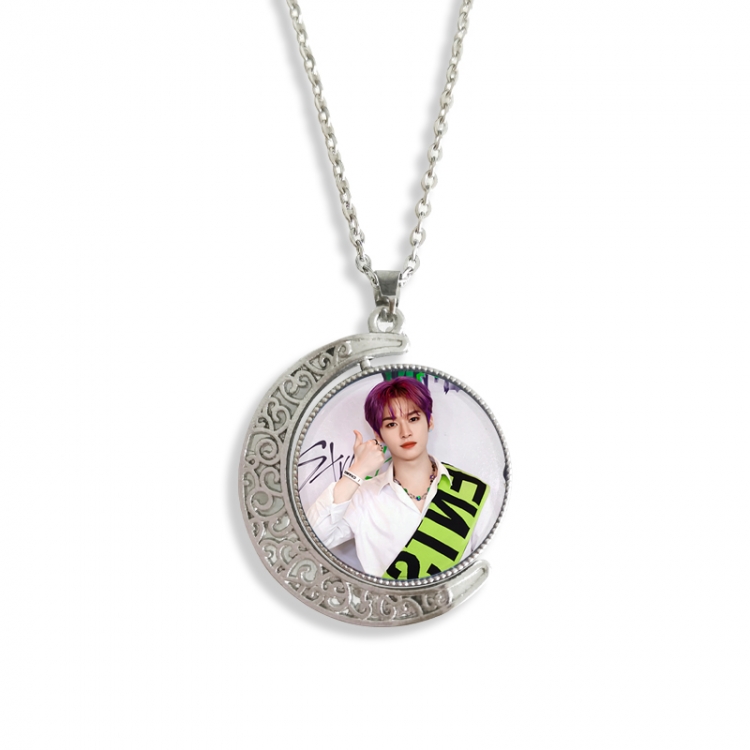 straykids Anime Double sided Crystal Rotating Gem Necklace price for 5 pcs