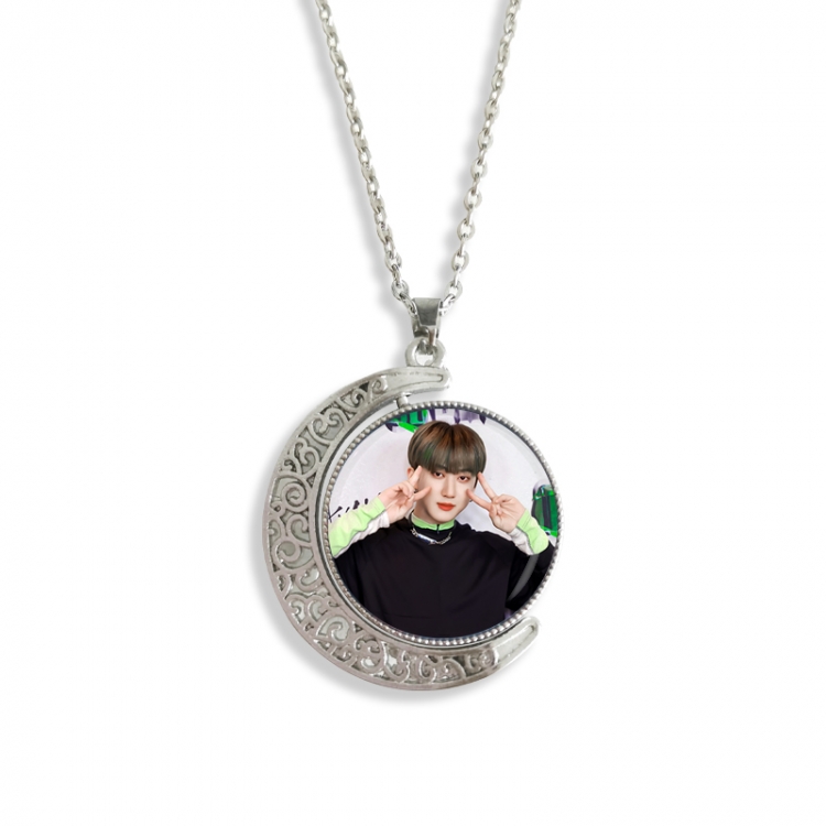 straykids Anime Double sided Crystal Rotating Gem Necklace price for 5 pcs