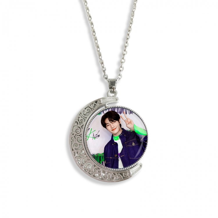 straykids Anime Double sided Crystal Rotating Gem Necklace price for 5 pcs