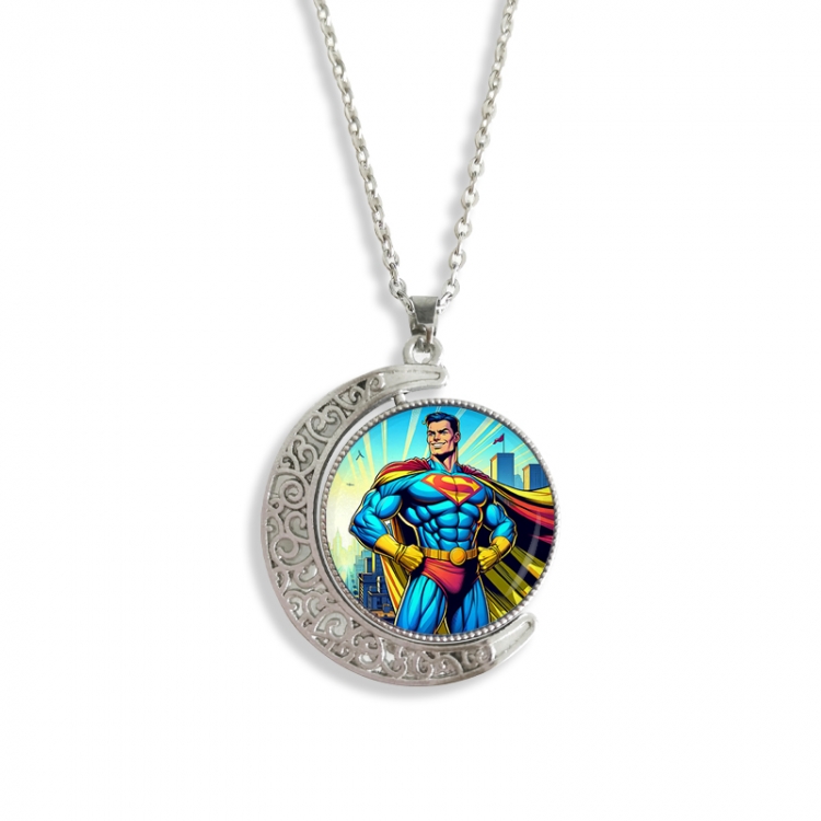 Superman Anime Double sided Crystal Rotating Gem Necklace price for 5 pcs