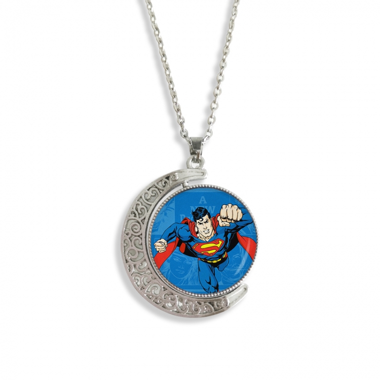 Superman Anime Double sided Crystal Rotating Gem Necklace price for 5 pcs