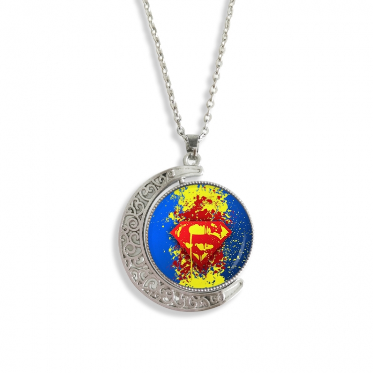 Superman Anime Double sided Crystal Rotating Gem Necklace price for 5 pcs