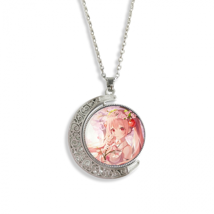 Hatsune Miku Anime Double sided Crystal Rotating Gem Necklace price for 5 pcs