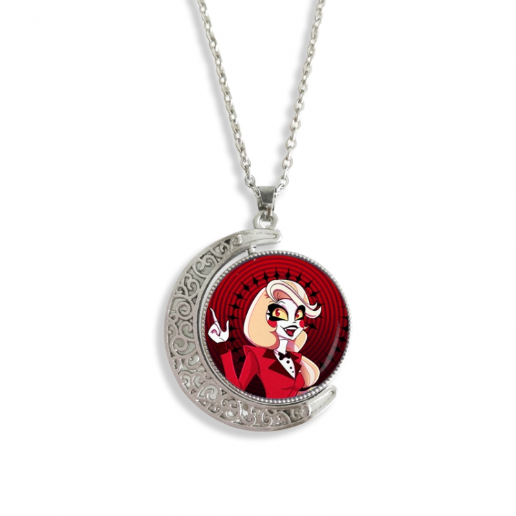 Hazbin Hotel Anime Double sided Crystal Rotating Gem Necklace price for 5 pcs