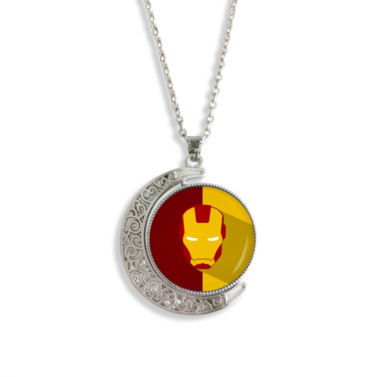  Iron Man Anime Double sided Crystal Rotating Gem Necklace price for 5 pcs