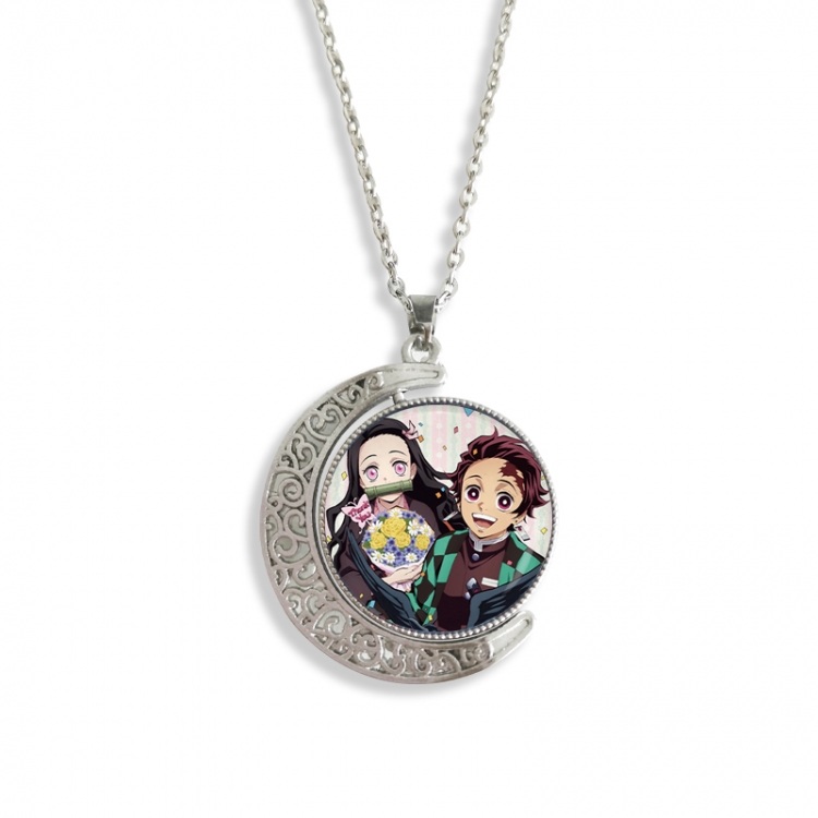 Demon Slayer Kimets Anime Double sided Crystal Rotating Gem Necklace price for 5 pcs