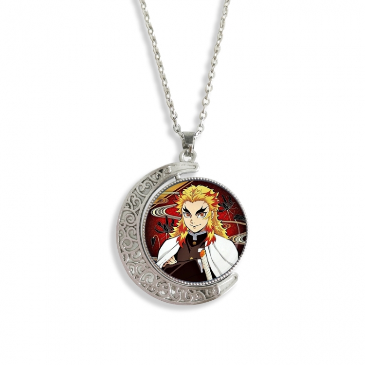 Demon Slayer Kimets Anime Double sided Crystal Rotating Gem Necklace price for 5 pcs