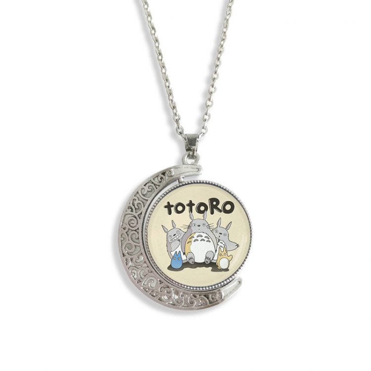 TOTORO Anime Double sided Crystal Rotating Gem Necklace price for 5 pcs