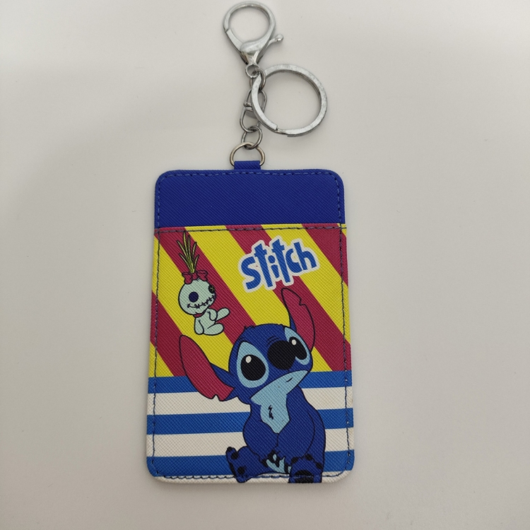 Lilo & Stitch Cartoon double-layer PU card sleeve 11x7cm