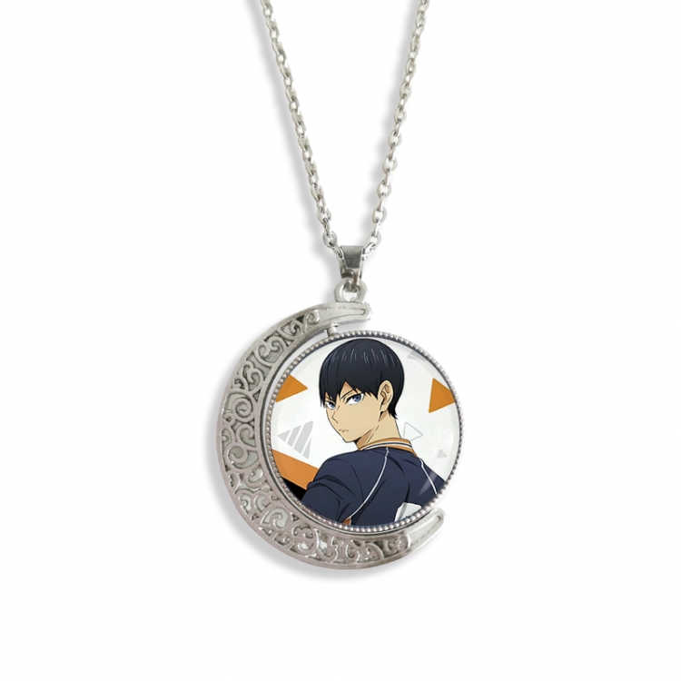 Haikyuu!! Anime Double sided Crystal Rotating Gem Necklace price for 5 pcs