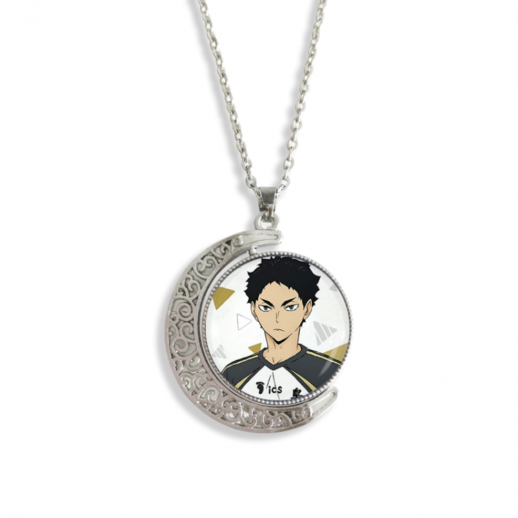 Haikyuu!! Anime Double sided Crystal Rotating Gem Necklace price for 5 pcs