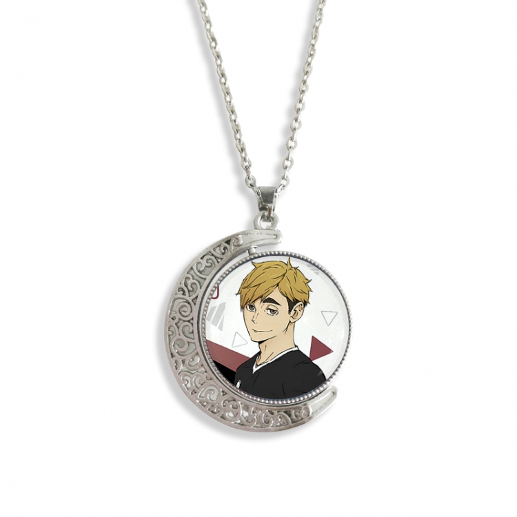 Haikyuu!! Anime Double sided Crystal Rotating Gem Necklace price for 5 pcs