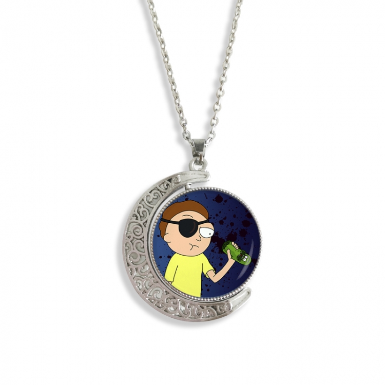 Rick and Morty Anime Double sided Crystal Rotating Gem Necklace price for 5 pcs