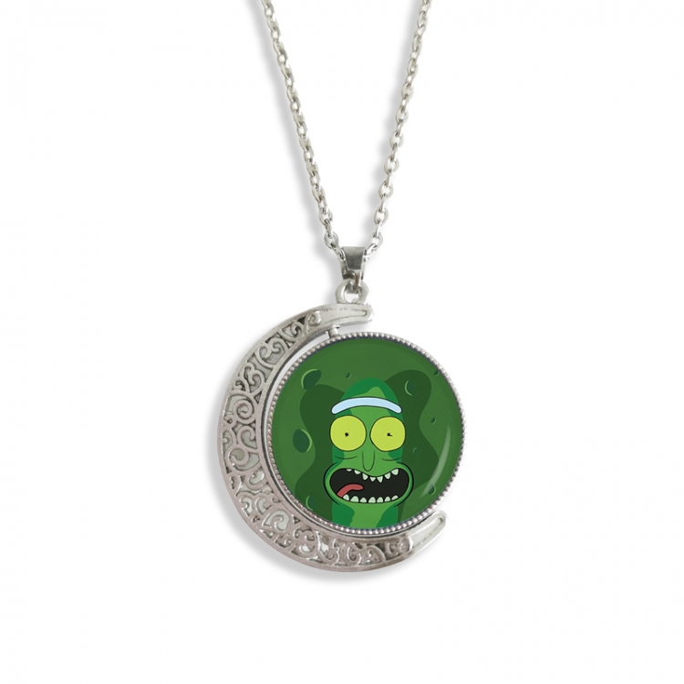 Rick and Morty Anime Double sided Crystal Rotating Gem Necklace price for 5 pcs