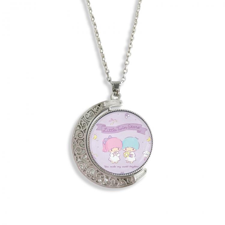 sanrio Anime Double sided Crystal Rotating Gem Necklace price for 5 pcs
