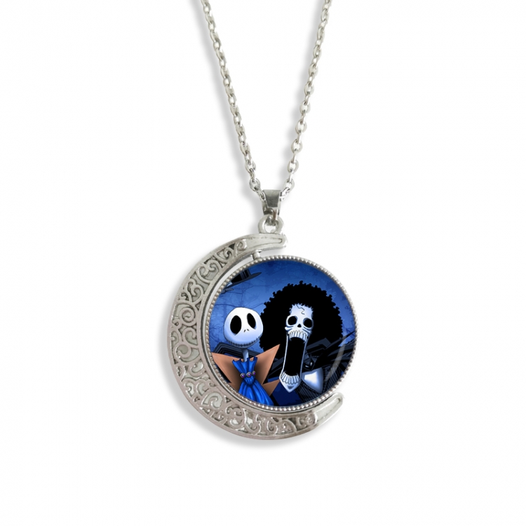 The Nightmare Before Christmas Anime Double sided Crystal Rotating Gem Necklace price for 5 pcs