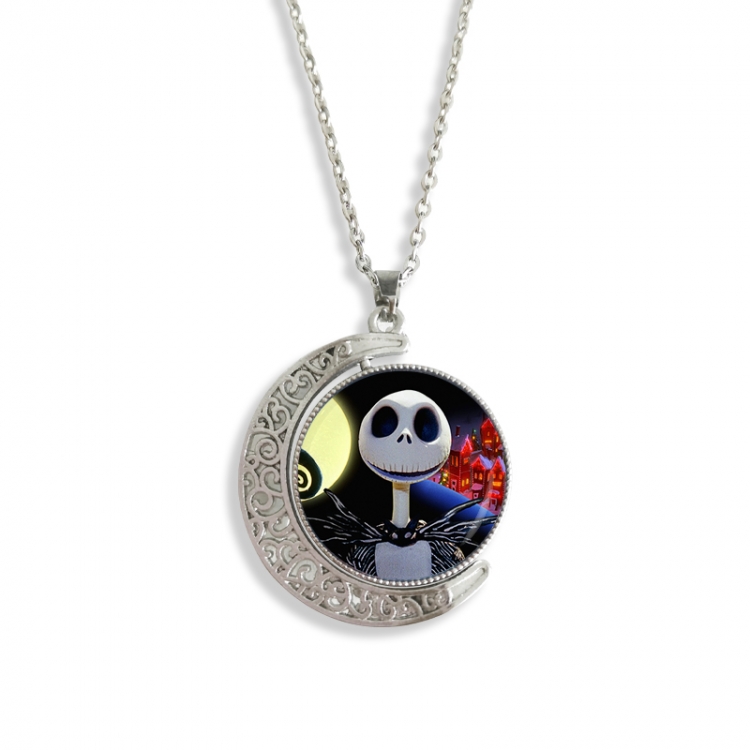 The Nightmare Before Christmas Anime Double sided Crystal Rotating Gem Necklace price for 5 pcs