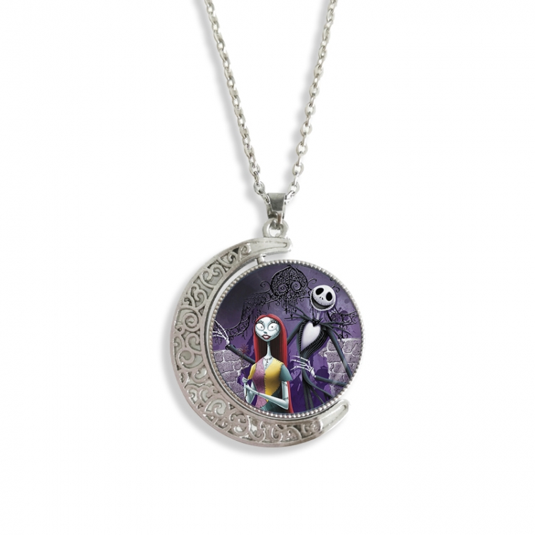 The Nightmare Before Christmas Anime Double sided Crystal Rotating Gem Necklace price for 5 pcs