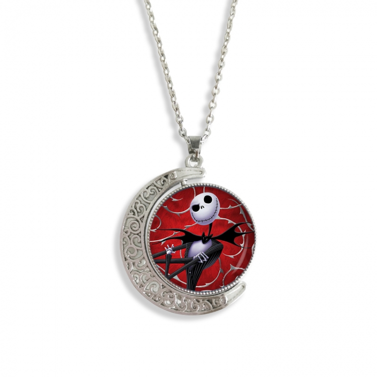 The Nightmare Before Christmas Anime Double sided Crystal Rotating Gem Necklace price for 5 pcs