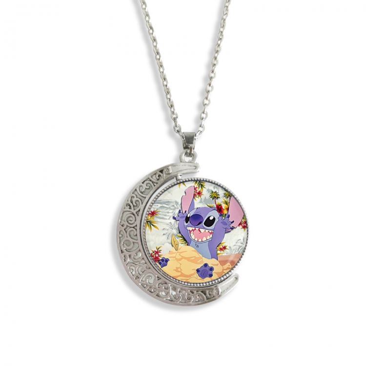 Lilo & Stitch Anime Double sided Crystal Rotating Gem Necklace price for 5 pcs