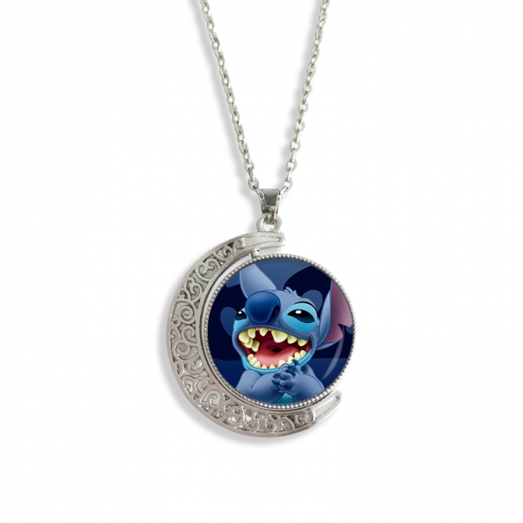 Lilo & Stitch Anime Double sided Crystal Rotating Gem Necklace price for 5 pcs