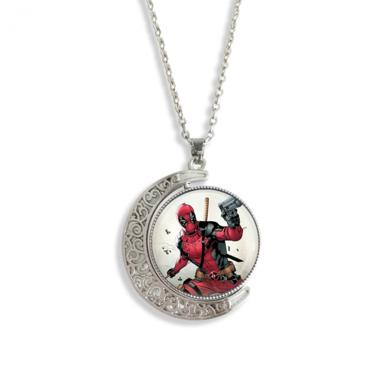 Deadpool Anime Double sided Crystal Rotating Gem Necklace price for 5 pcs