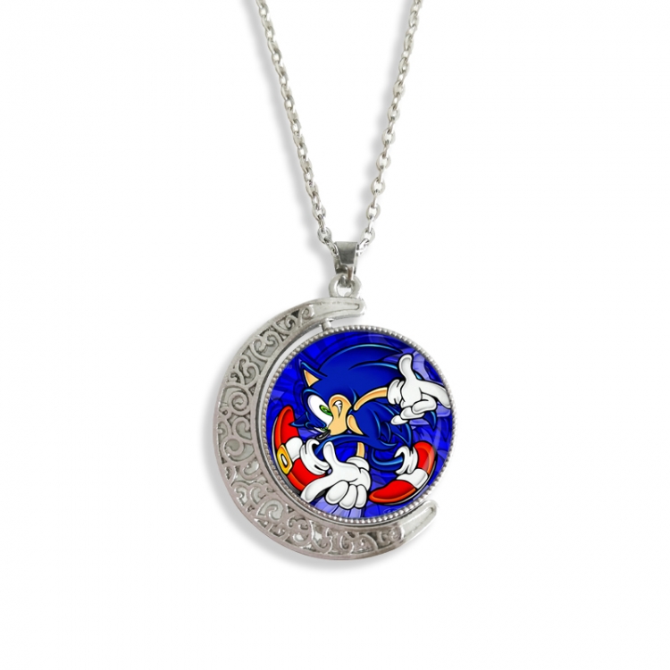 Sonic The Hedgehog Anime Double sided Crystal Rotating Gem Necklace price for 5 pcs