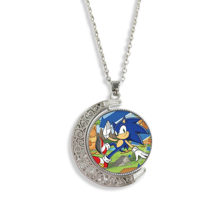 Sonic The Hedgehog Anime Double sided Crystal Rotating Gem Necklace price for 5 pcs