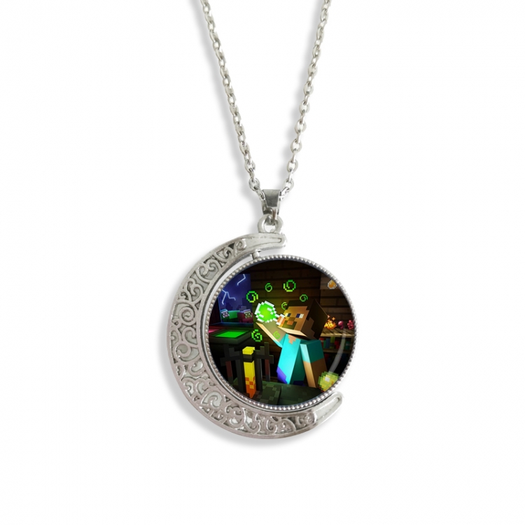 Minecraft Anime Double sided Crystal Rotating Gem Necklace price for 5 pcs