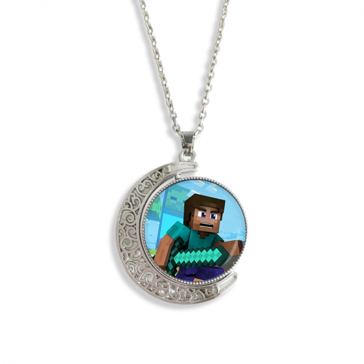 Minecraft Anime Double sided Crystal Rotating Gem Necklace price for 5 pcs