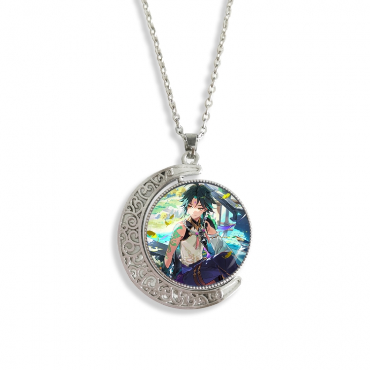Genshin Impact Anime Double sided Crystal Rotating Gem Necklace price for 5 pcs