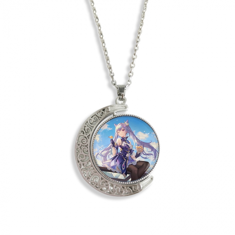 Genshin Impact Anime Double sided Crystal Rotating Gem Necklace price for 5 pcs