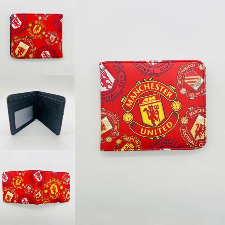 Men's football team Full color Two fold short card case wallet 11X9.5CM 5806