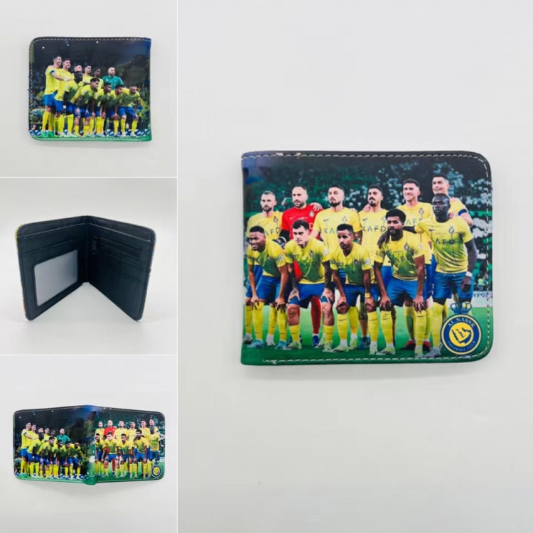 Men's football team Full color Two fold short card case wallet 11X9.5CM  5925