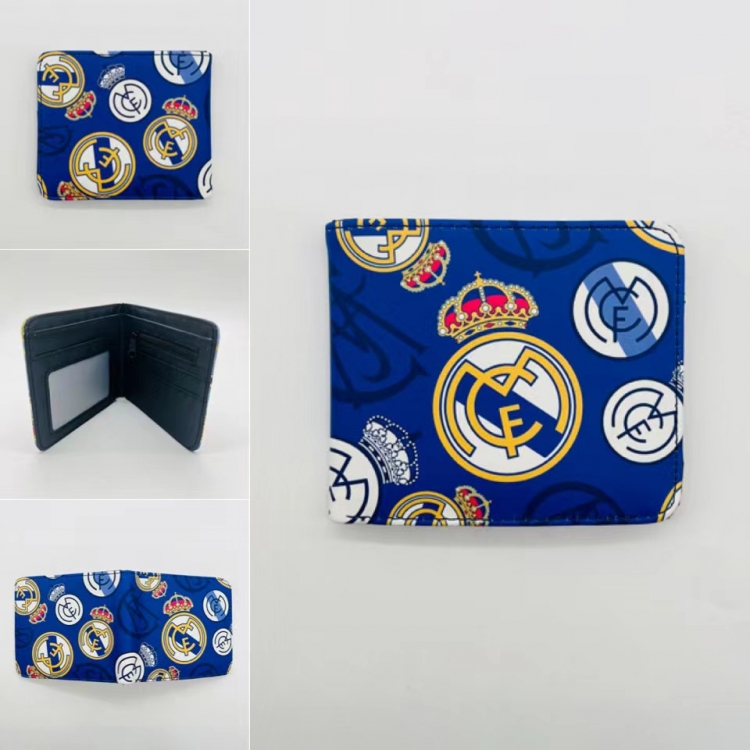 Men's football team Full color Two fold short card case wallet 11X9.5CM  5817