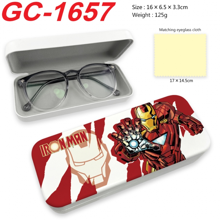 Superheroes Anime UV printed PU leather material glasses case 16X6.5X3.3cm GC-1657