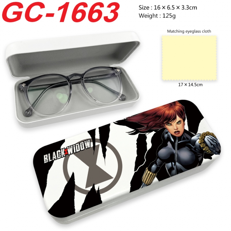 Superheroes Anime UV printed PU leather material glasses case 16X6.5X3.3cm GC-1663