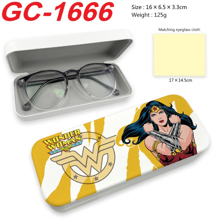 Superheroes Anime UV printed PU leather material glasses case 16X6.5X3.3cm GC-1666