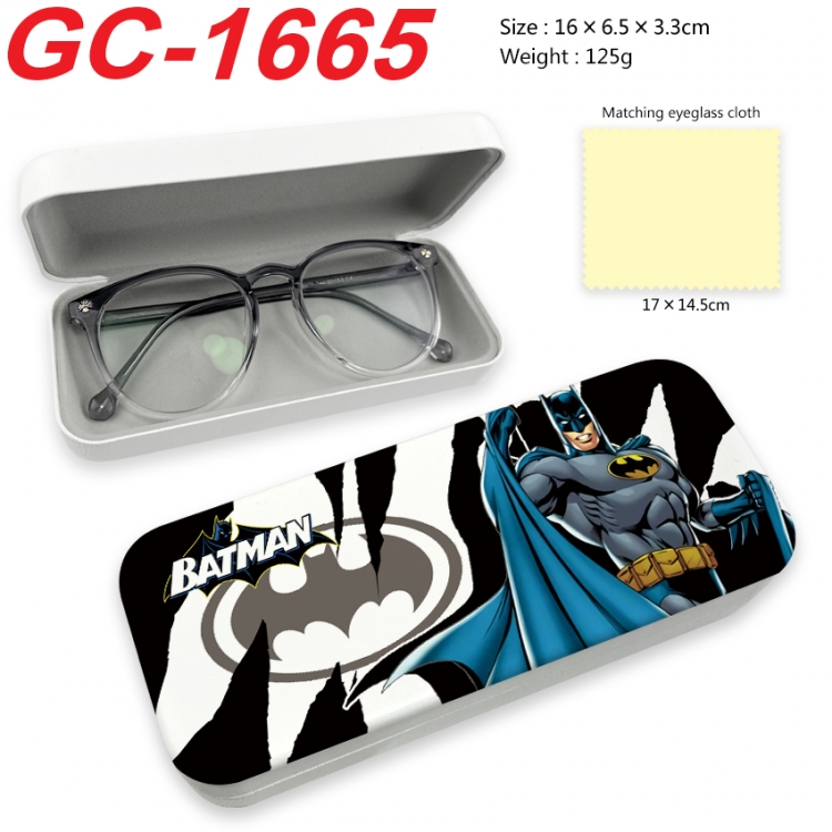 Superheroes Anime UV printed PU leather material glasses case 16X6.5X3.3cm GC-1665